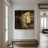Meisje in de witte Kimono- plexiglas schilderij - kunst
