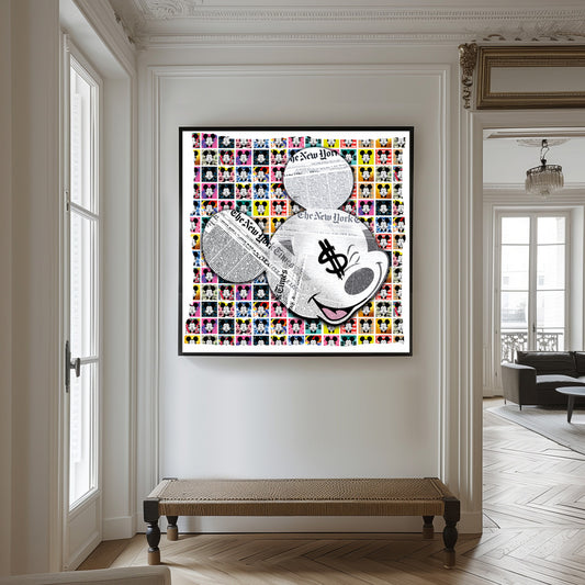 Mickey Dollar- plexiglas schilderij - kunst