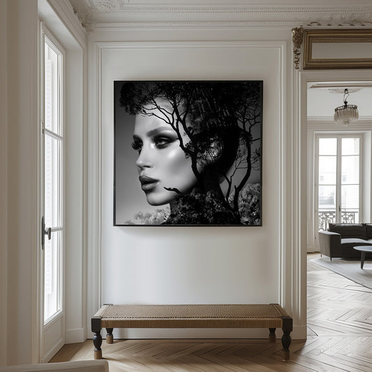 Mystic - Zwart wit schilderij- plexiglas schilderij - kunst