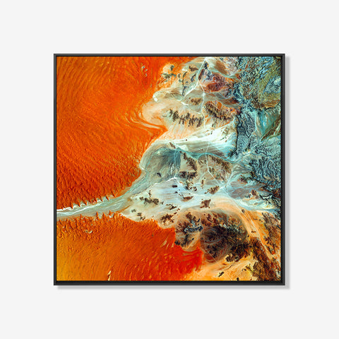 Orange wave - Abstract schilderij- plexiglas schilderij - kunst