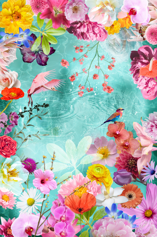 Paradise Bloom - Bloemen schilderij- plexiglas schilderij - kunst