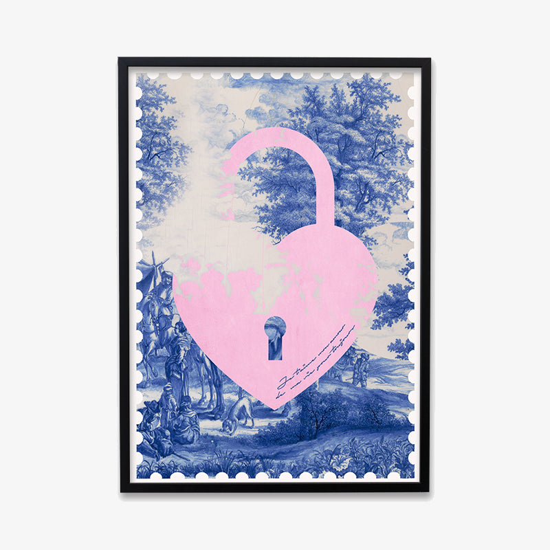 Heart Blue Art Poster