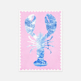Lobster Pink Stamp Art Poster