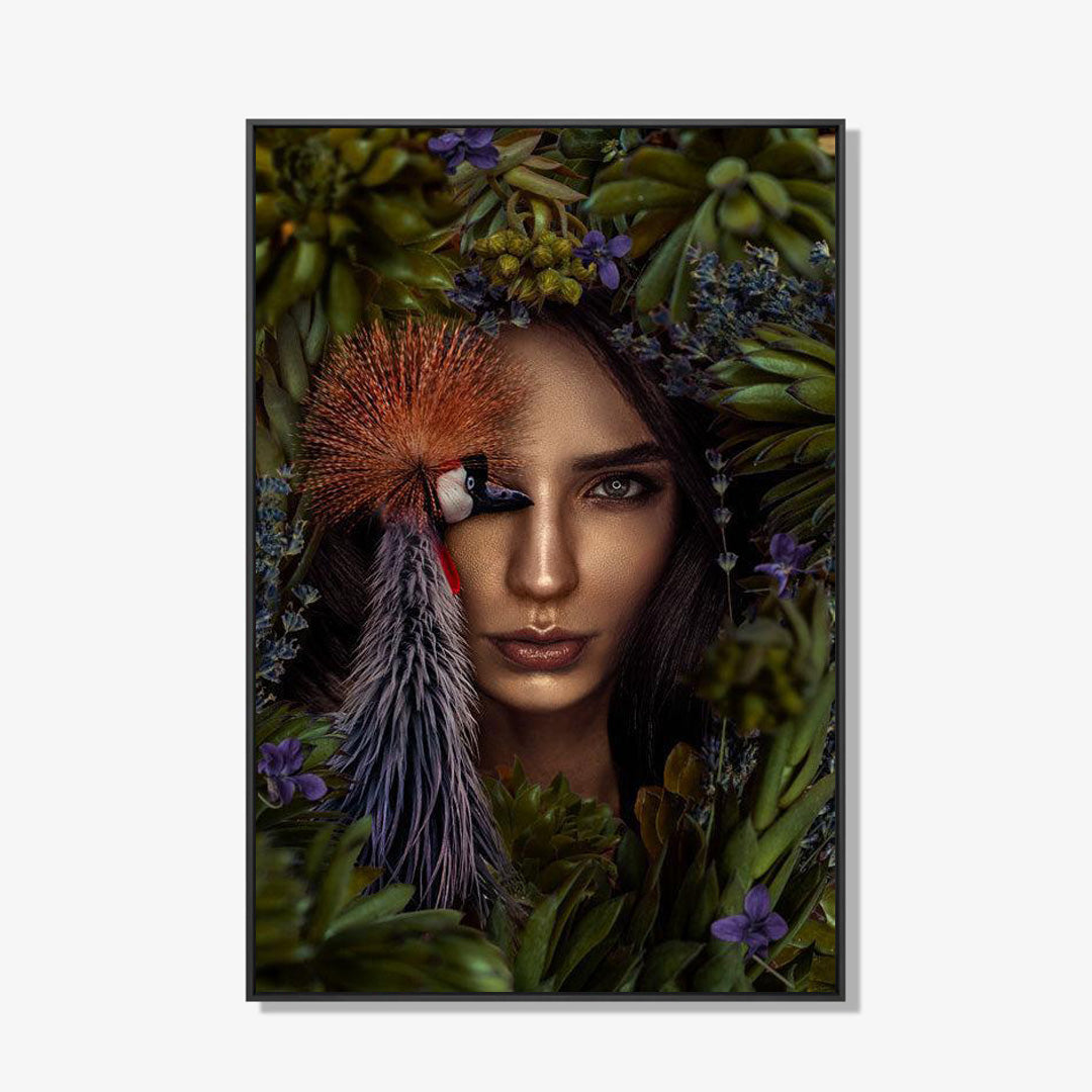 Paradise Girl - Bloemen schilderij- plexiglas schilderij - kunst
