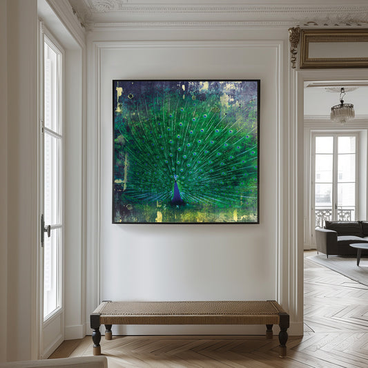 Pauw- plexiglas schilderij - kunst