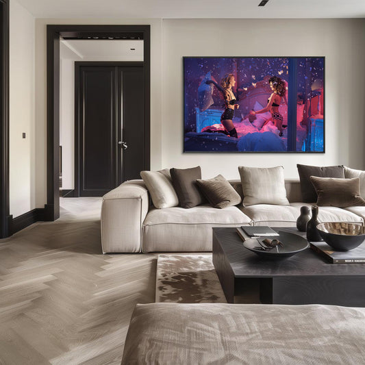 Pillow Fight- plexiglas schilderij - kunst