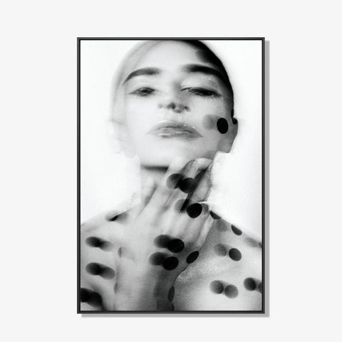 Polkadot - Zwart wit schilderij- plexiglas schilderij - kunst