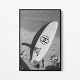 Surfchanel - Canvas schilderij - Zwart wit schilderij- plexiglas schilderij - kunst
