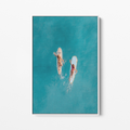 Surfchicks - Fotografie op Canvas