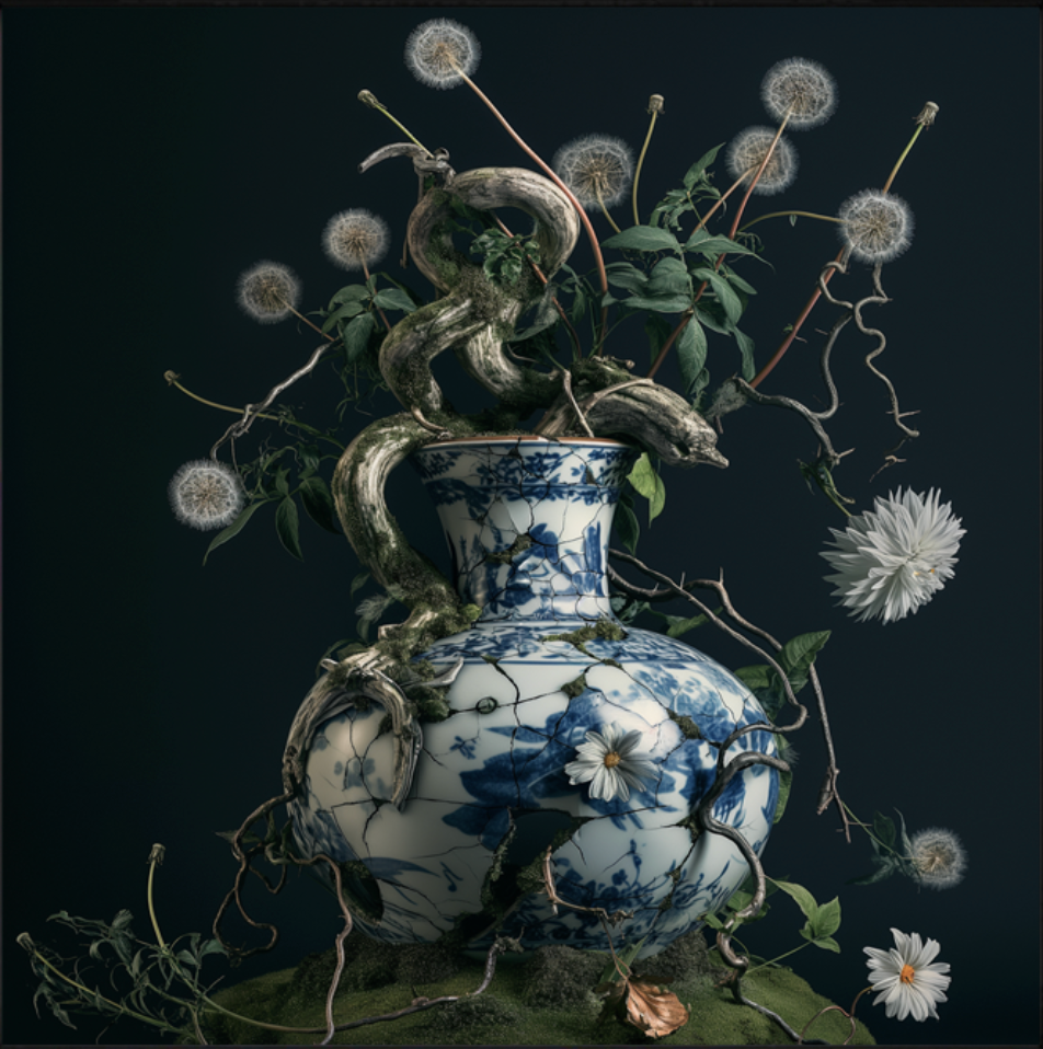 Broken Balance- plexiglas schilderij - kunst