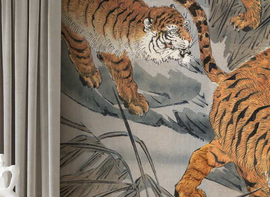 Tigers - Naadloos behang- plexiglas schilderij - kunst