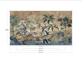 Paradise Island - Naadloos behang - Bloemen schilderij- plexiglas schilderij - kunst