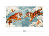 Flying Tigers - Naadloos behang- plexiglas schilderij - kunst