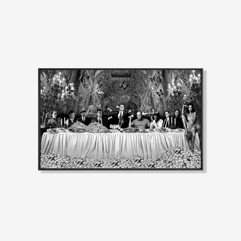 The Last supper 0.2 - Zwart wit schilderij- plexiglas schilderij - kunst