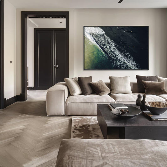 The black beach- plexiglas schilderij - kunst