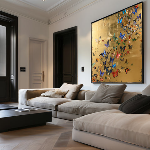 Vlinder Explosie- plexiglas schilderij - kunst