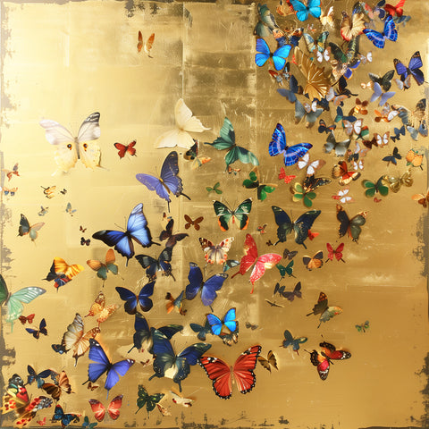 Vlinder Explosie- plexiglas schilderij - kunst