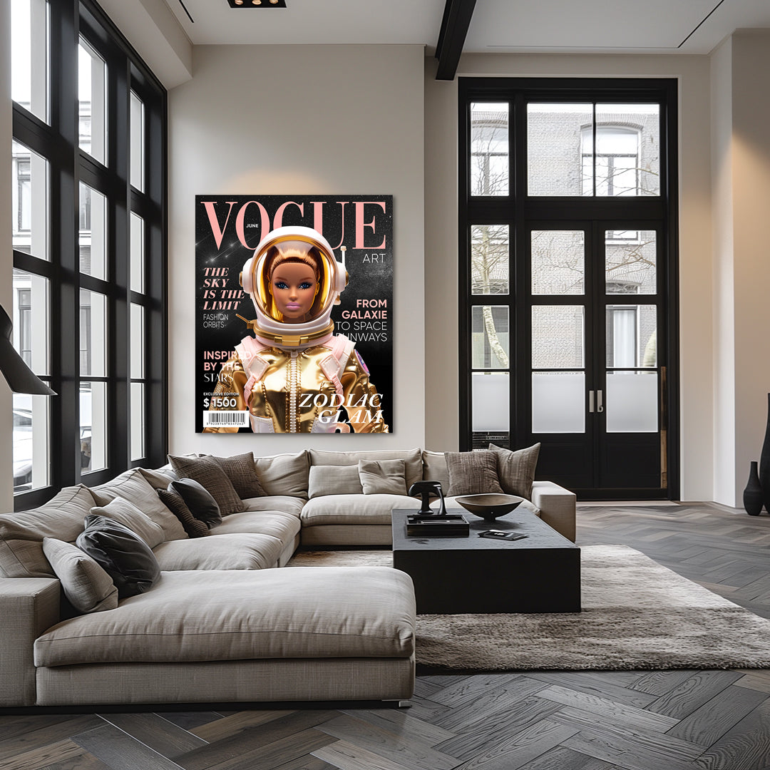 Vogue Space Barbie- plexiglas schilderij - kunst