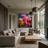 Du Chaos- plexiglas schilderij - kunst