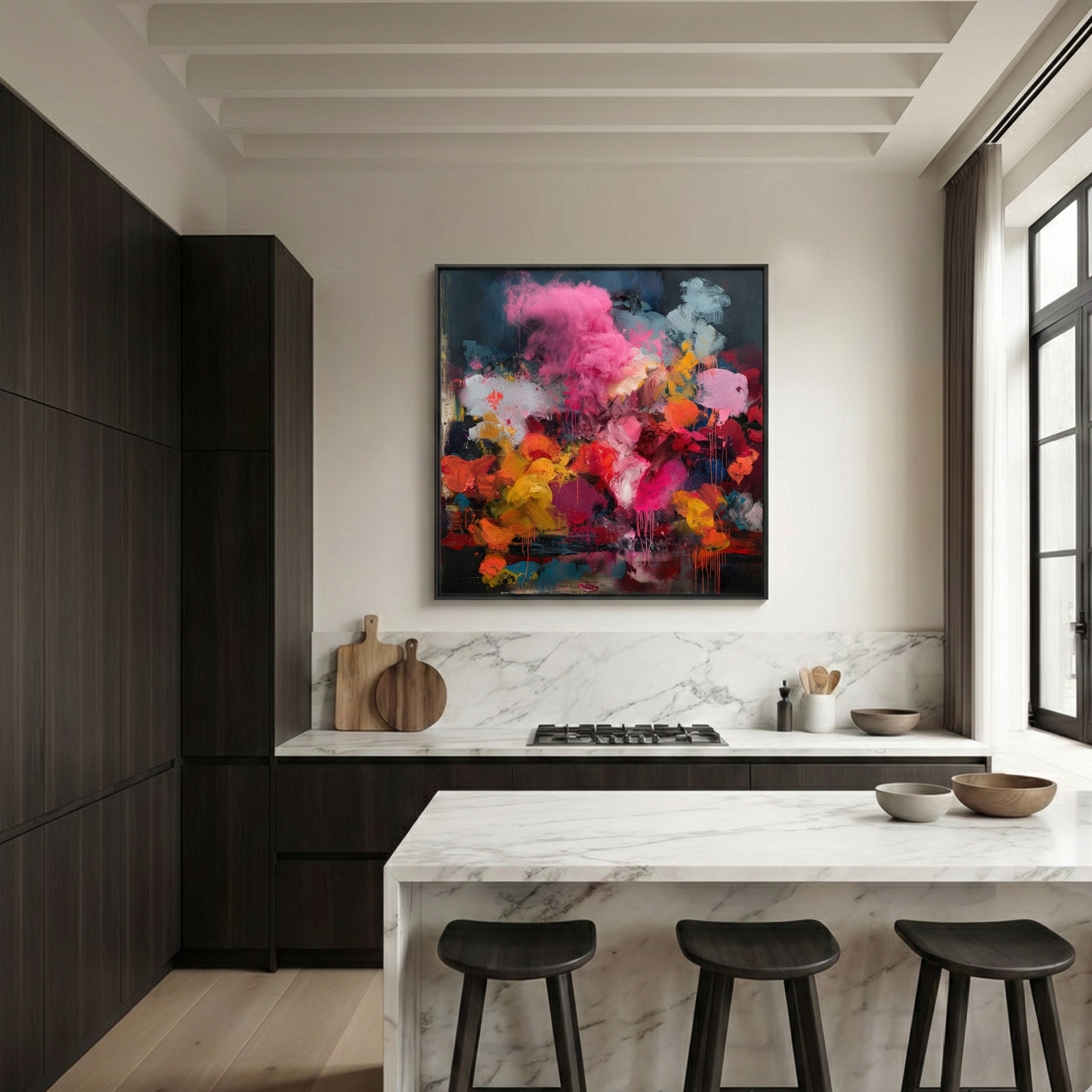 Du Chaos- plexiglas schilderij - kunst