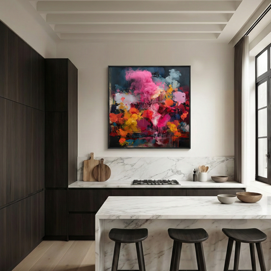 Du Chaos- plexiglas schilderij - kunst