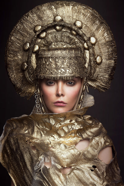Golden Empress close up- plexiglas schilderij - kunst