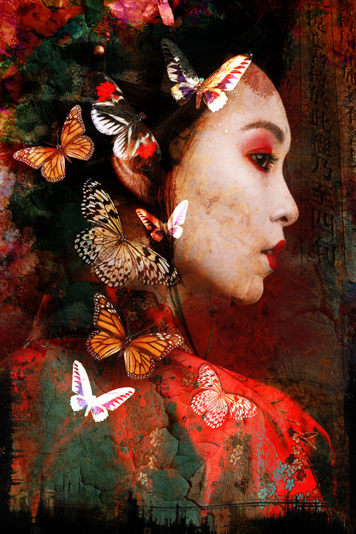 Butterfly Dreams - Schilderij op plexiglas- plexiglas schilderij - kunst