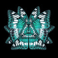 schilderij op plexiglas met abstracte vlinders