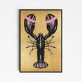 Lobster Royal Pink schilderij -  op Canvas
