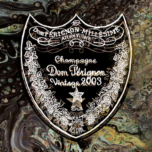 Dom Perignon Dark - Plexiglas Schilderij- plexiglas schilderij - kunst