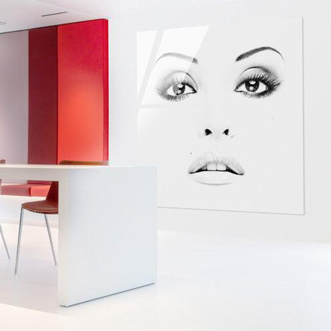 Dreamy Eyes - Zwart wit schilderij- plexiglas schilderij - kunst