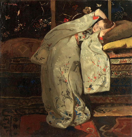 Meisje in de witte Kimono - KunstKartel