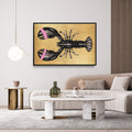 Lobster Royal Pink schilderij -  op Canvas