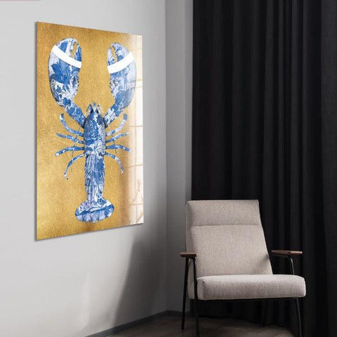 Lobster Royal Blue- plexiglas schilderij - kunst