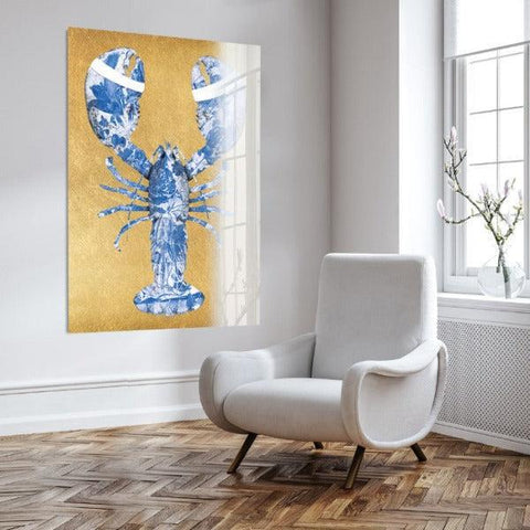 Lobster Royal Blue- plexiglas schilderij - kunst