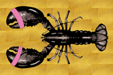 Lobster Gold Horizontaal - Plexiglas schilderij
