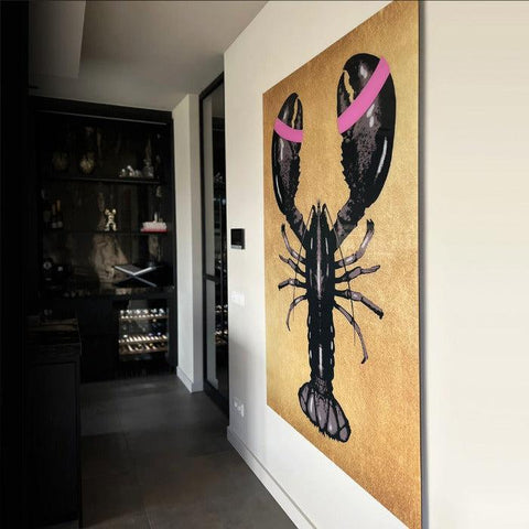 Lobster Royal Pink- plexiglas schilderij - kunst