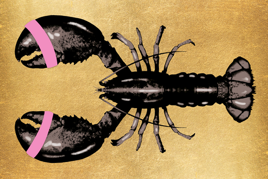 Lobster Royal Pink Horizontaal- plexiglas schilderij met een kreeft - kunst
