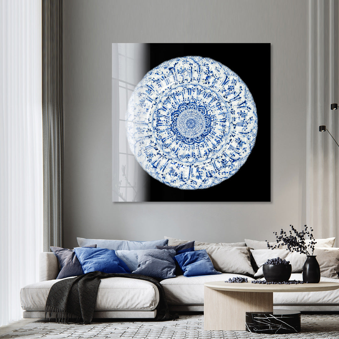 Porcelain Mandala - Plexiglas schilderij