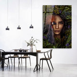 Paradise Girl - Bloemen schilderij- plexiglas schilderij - kunst