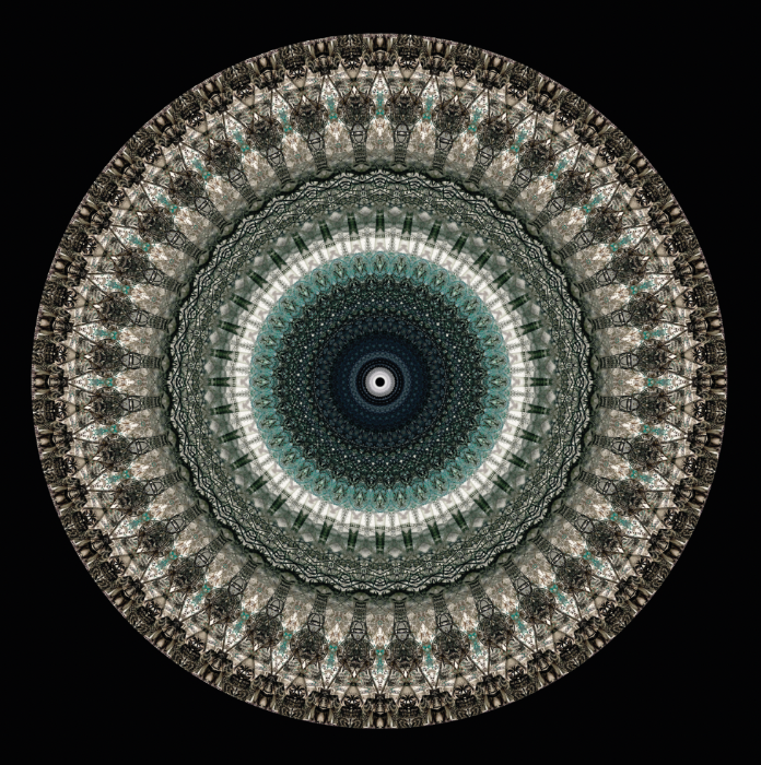 Dollar Mandala - Plexiglas schilderij
