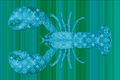 Lobster Louis green horizontaal - Plexiglas schilderij