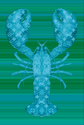 Lobster Louis green Verticaal- Plexiglas schilderij