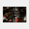 Flower Lion - Plexiglas schilderij