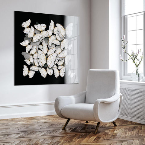 United White- plexiglas schilderij - kunst
